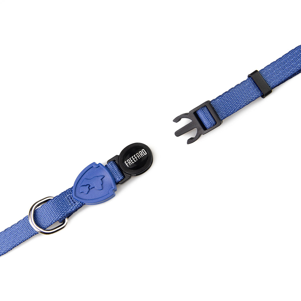 FreeFaro Breakaway Cat Collar with Safety Buckle — Total Blue Collection