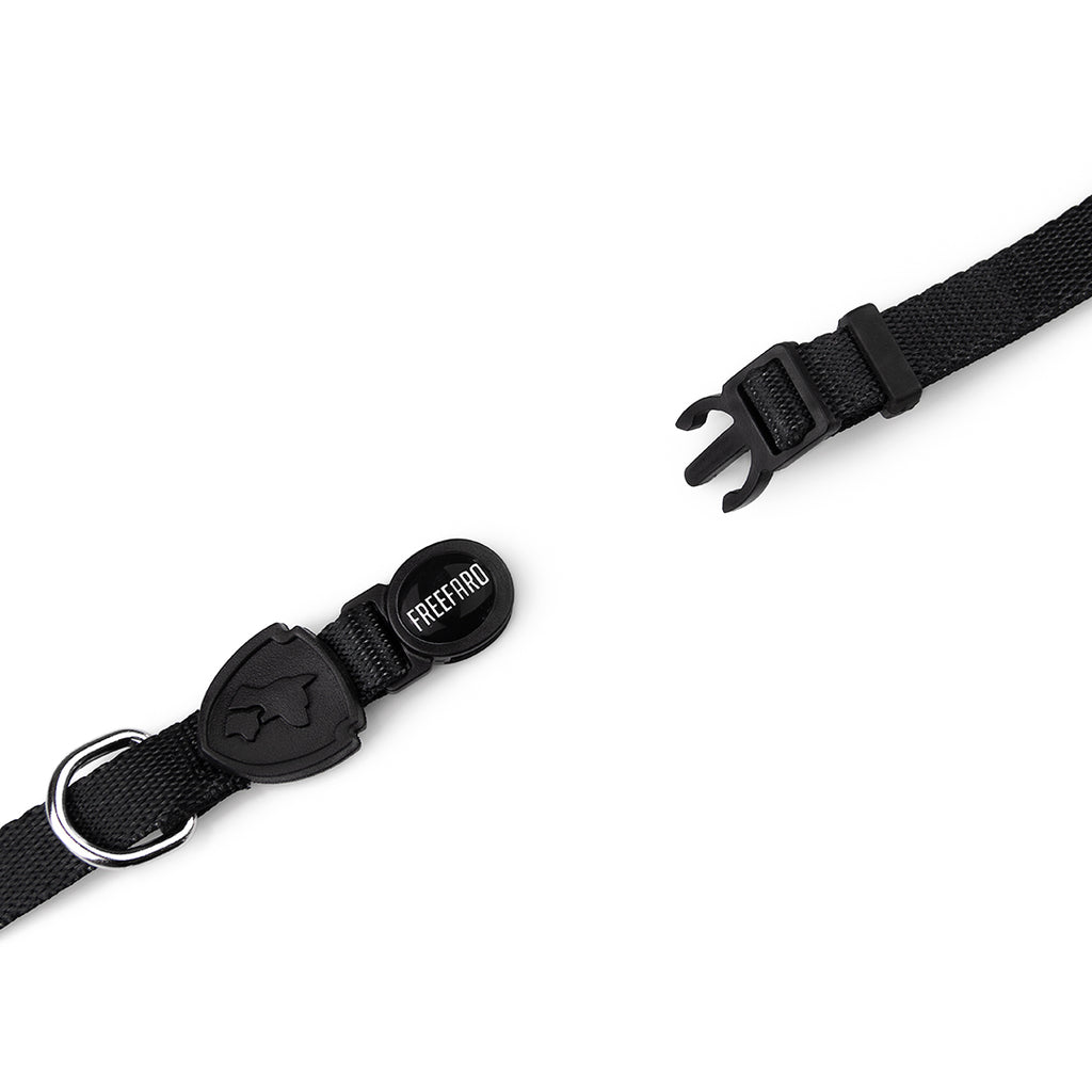 FreeFaro Breakaway Cat Collar with Safety Buckle — Darkest Collection
