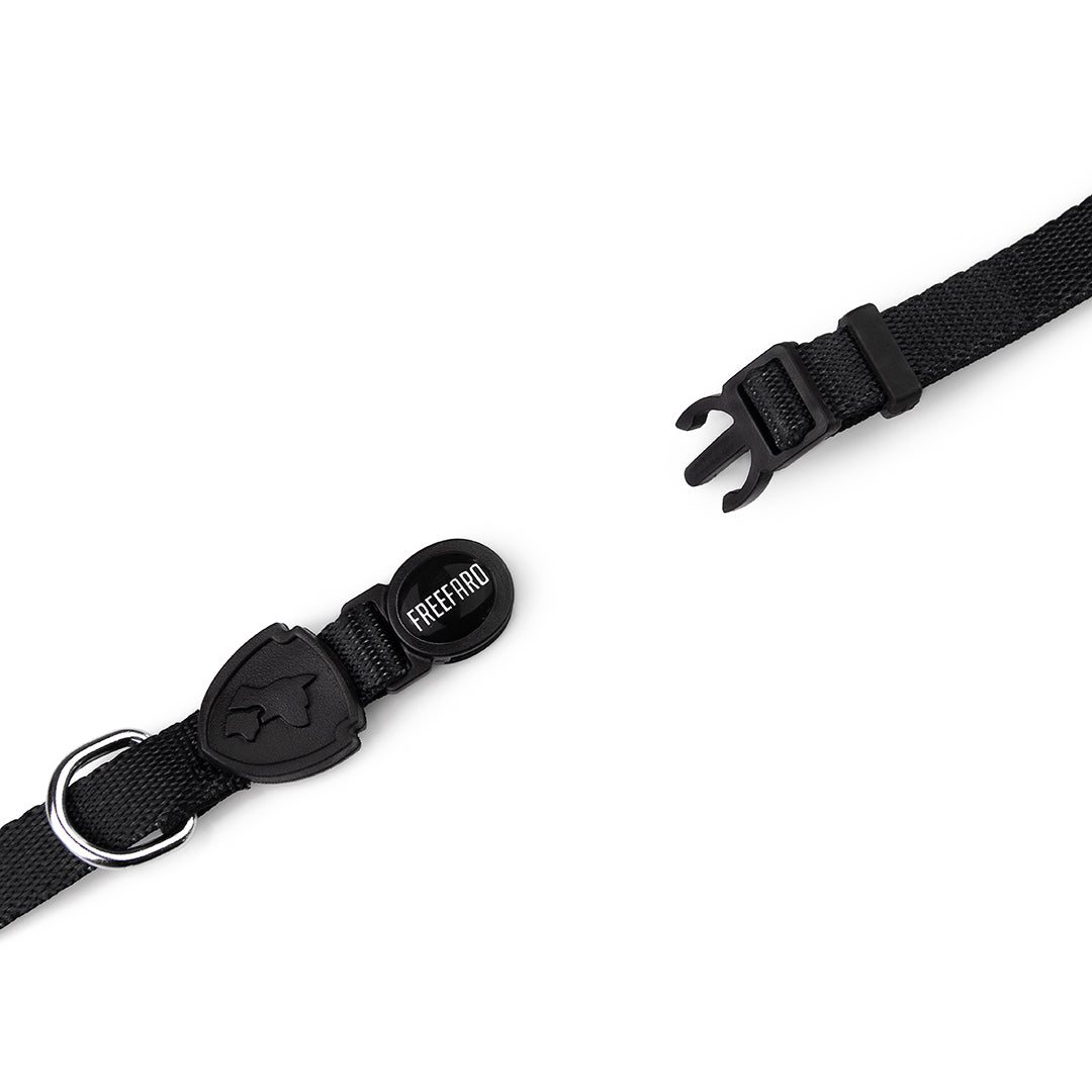 FreeFaro Breakaway Cat Collar with Safety Buckle — Darkest Collection