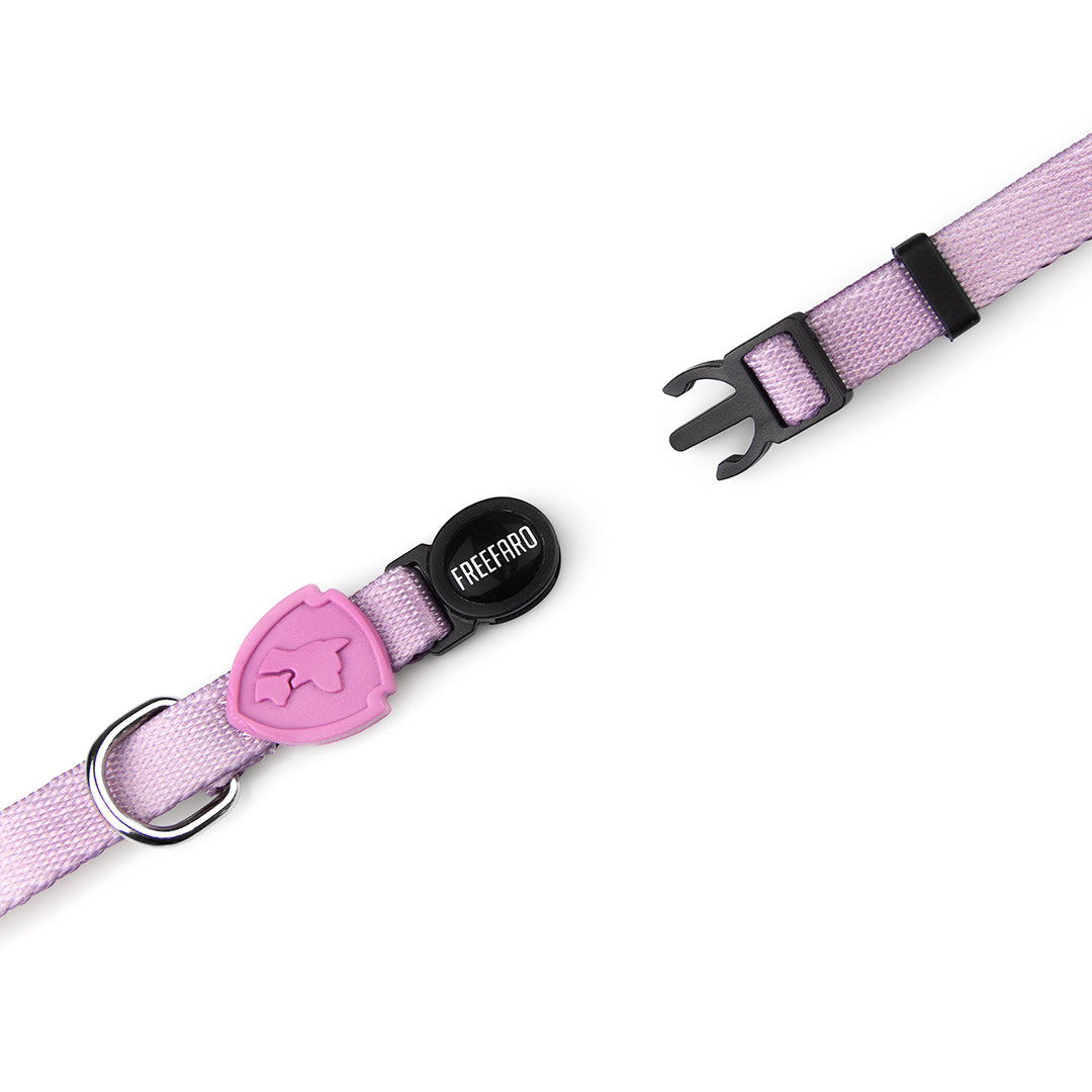 FreeFaro Breakaway Cat Collar with Safety Buckle — Lilac Collection