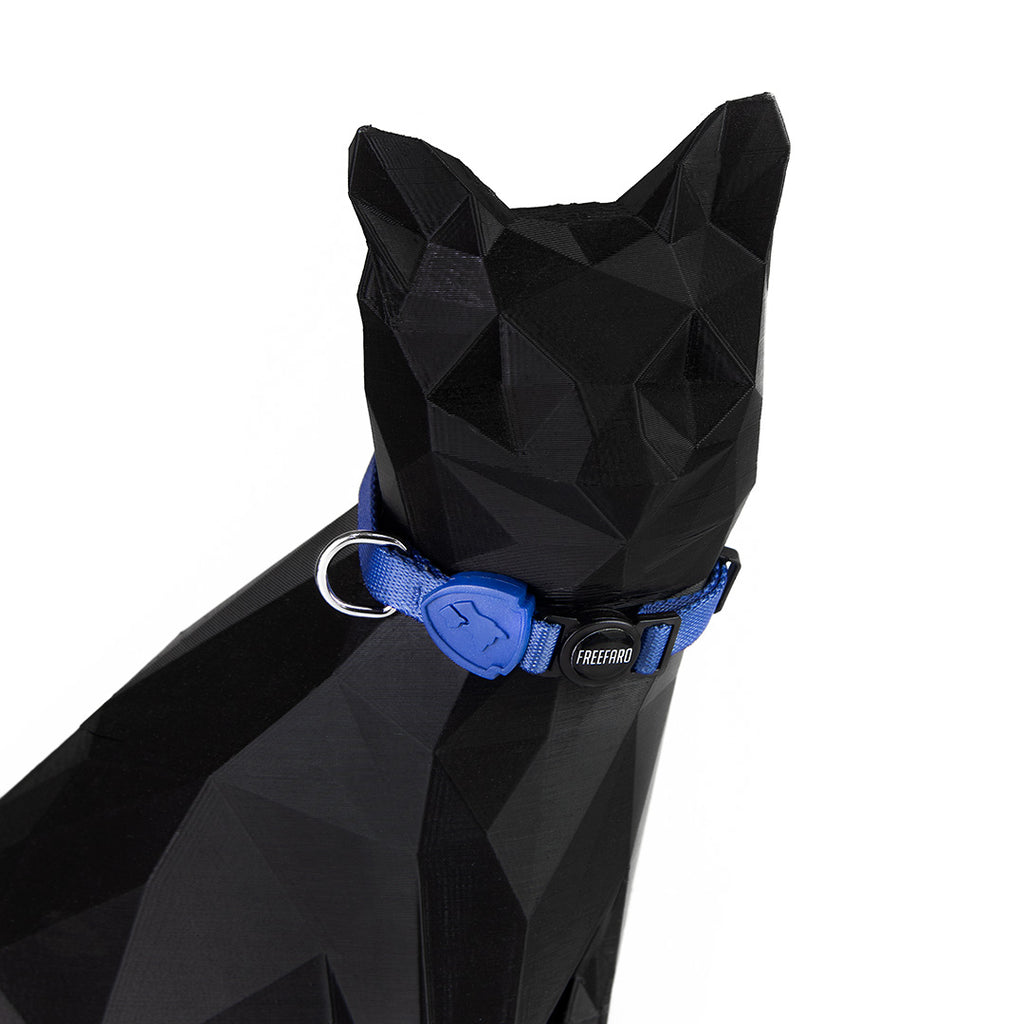 FreeFaro Breakaway Cat Collar with Safety Buckle — Total Blue Collection