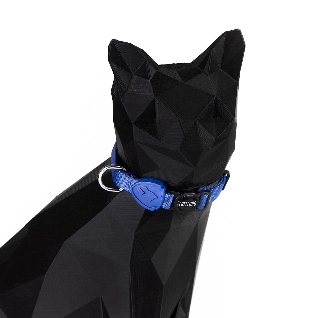 FreeFaro Breakaway Cat Collar with Safety Buckle — Total Blue Collection