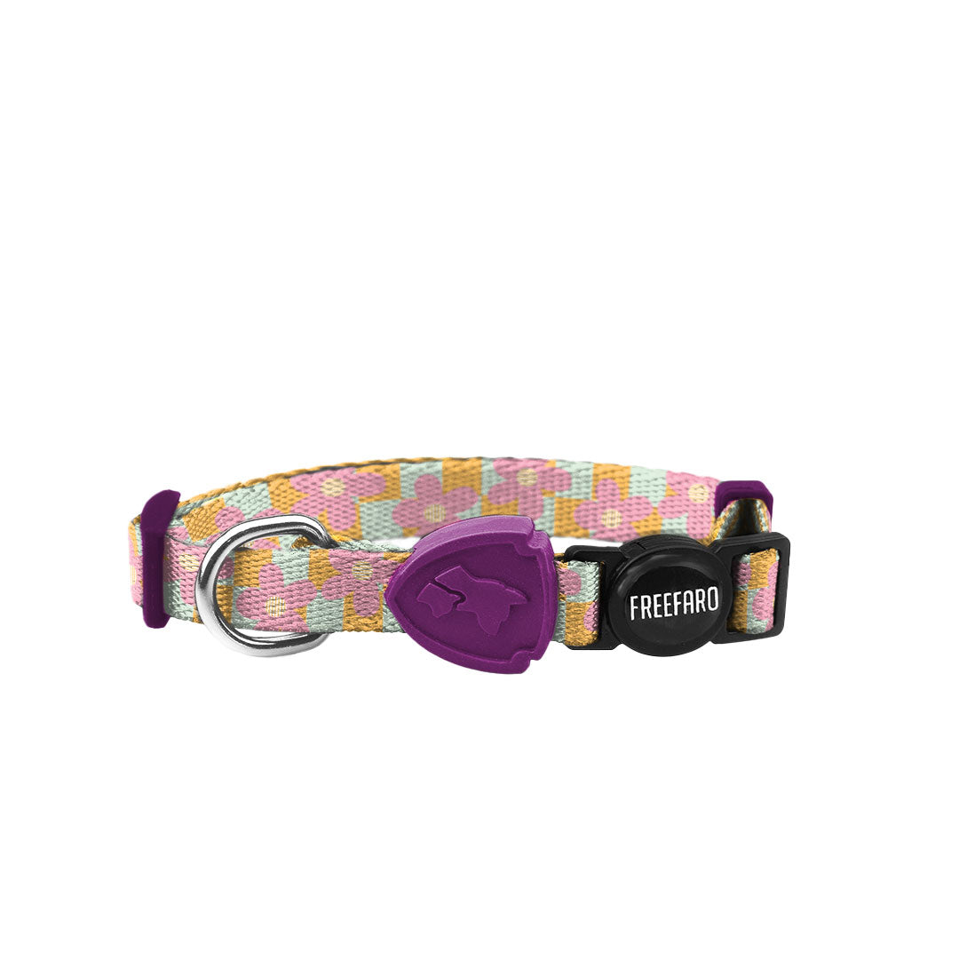 FreeFaro Breakaway Cat Collar with Safety Buckle — Floral Collection
